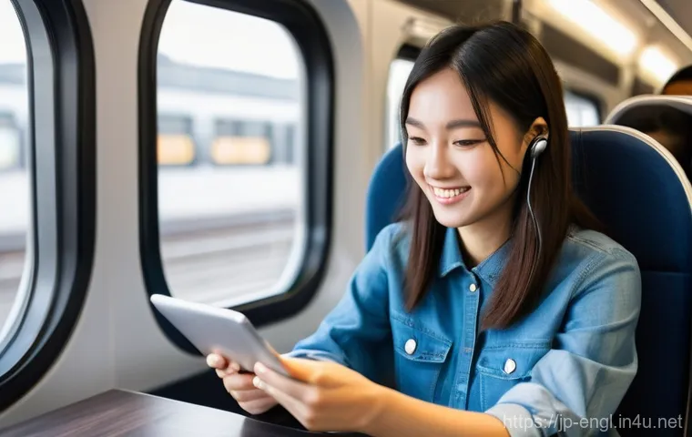 영어 시험 중 고득점자의 성공 스토리 - **Prompt: "A vibrant, uplifting image of a young Japanese woman, in her early twenties, seated at a ...