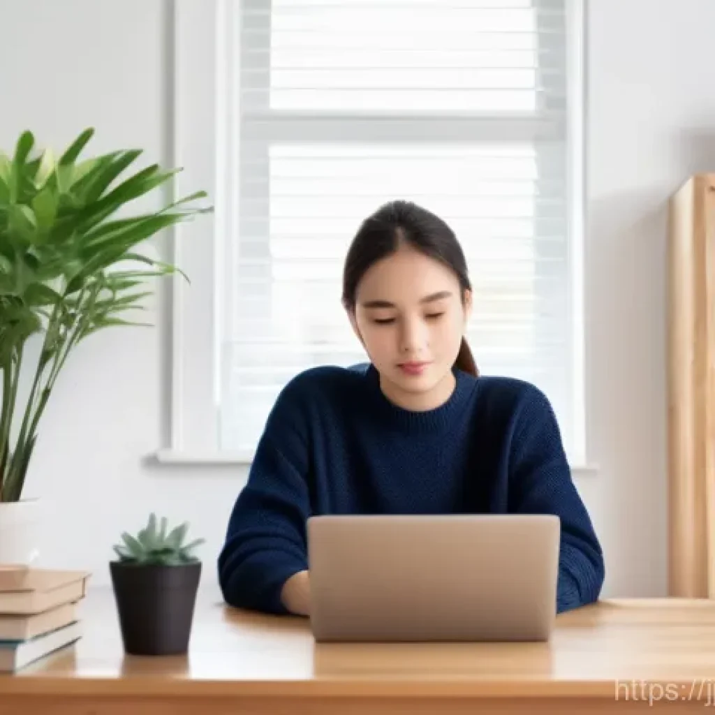 영어 능력 시험 전략 비교 - A young adult, 18-25 years old, gender-neutral, sits at a clean, modern wooden desk in a well-lit ho...