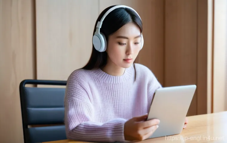 TOEFL Speaking 발음 교정 사례 - **Prompt:** A young Japanese woman, in her late 20s, with a focused and determined expression, is si...